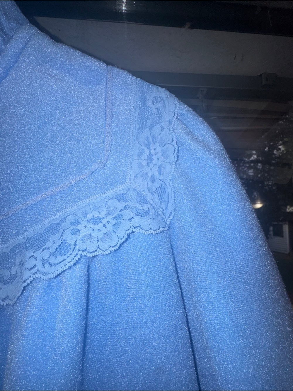Vintage At Home Wear Sears Baby Blue Vintage House Coat House Dress XXL ((16-18) - Picture 14 of 16